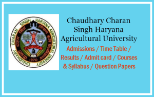 Chaudhary Charan Singh Haryana Agricultural University Time Table, Chaudhary Charan Singh Haryana Agricultural University Result, Chaudhary Charan Singh Haryana, CCU HAU Admit Card