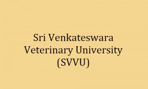 Sri Venkateswara Veterinary University Admission