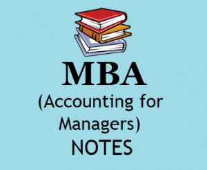 MBA Accounting for Managers pdf free download- MBA 1st Sem Notes, Study Material & Books 