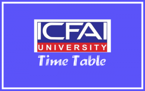 ICFAI University Time Table - UG-PG Courses Exam Dates 1 2 3 Year