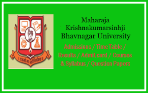 Bhavnagar University Time Table, Bhavnagar University Results, Bhavnagar University Courses, Bhavnagar University Admit card