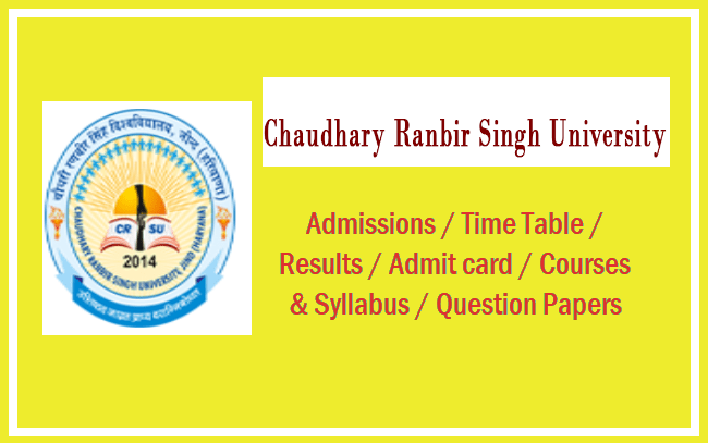 Chaudhary Ranbir Singh University Syllabus 2024 - CRSU PG, M.Phil ...