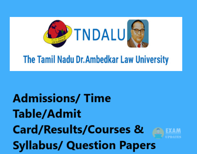 TNDALU University Time Table, TNDALU University Result, TNDALU University Courses and Syllabus, TNDALU University Admit Card