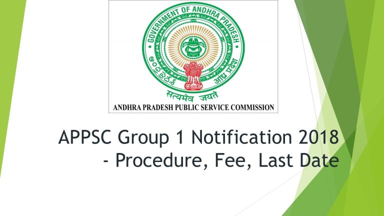 APPSC Group 1 Apply Online, APPSC Group 1 Notification 2018 - Procedure, Fee, Last Date