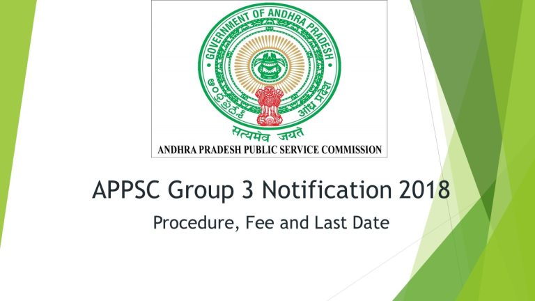 APPSC Group 3 Apply online, APPSC Group 3 Notification 2018 Procedure, Fee and Last Date