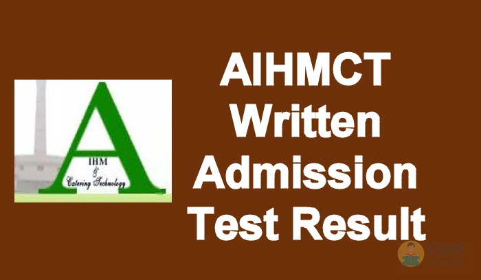 AIHMCT WAT Result, AIHMCT Written Admission Test Result