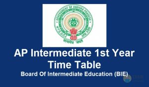 AP Intermediate 1st Year Time Table