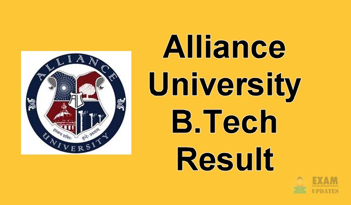 Alliance University Result, Alliance University B.Tech Result