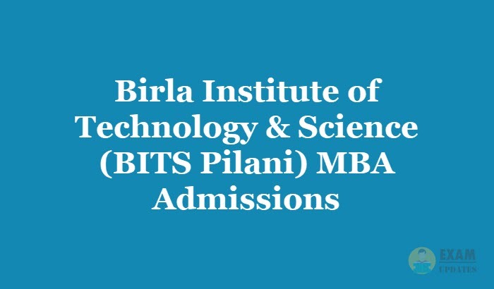 BITS Pilani MBA Application Form