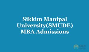 SMUDE MBA Application Form