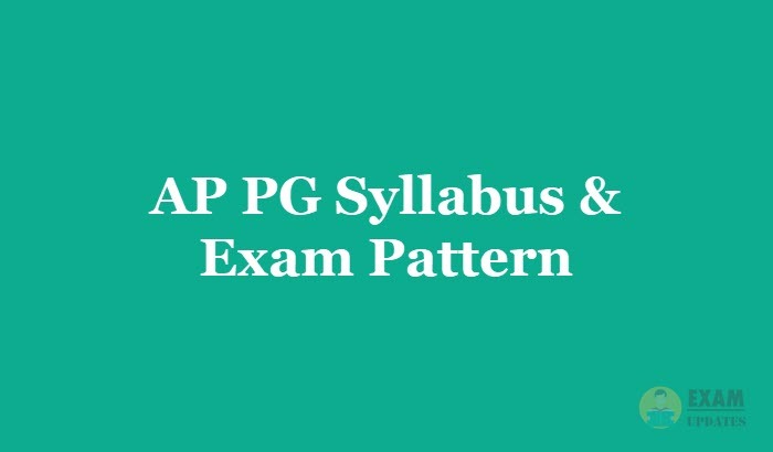AP PG Syllabus & Exam Pattern [year] - Download AP PG Syllabus [year] PDF
