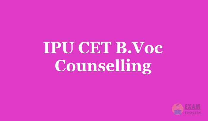 IPU CET B.Voc Counselling