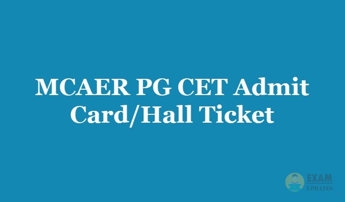 MCAER PG CET Admit Card/Hall Ticket 2019 - Download Maharashtra Agriculture PG CET Hall Ticket