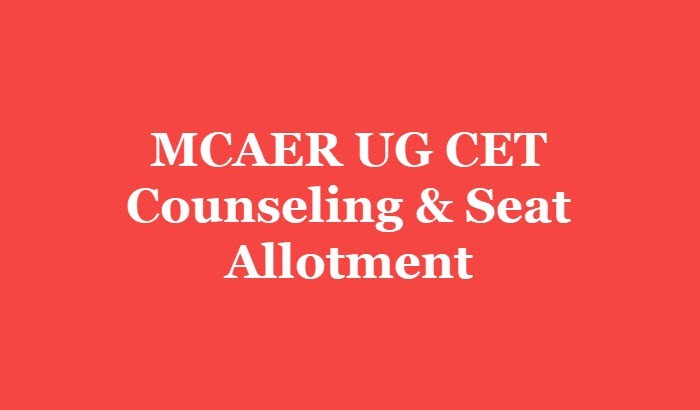 MCAER UG CET Counselling