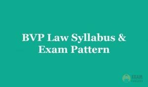 BVP New Law Syllabus