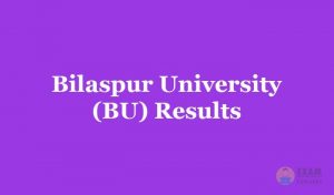 Bilaspur University (BU) Results 2019 for 1st 2nd 3rd year