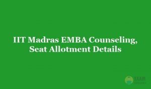 IIT Madras EMBA Counselling