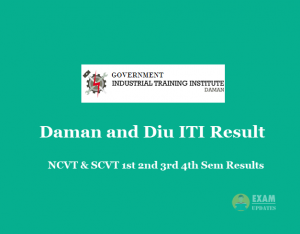 Daman and Diu ITI Result - NCVT & SCVT 1st 2nd 3rd 4th Sem Results