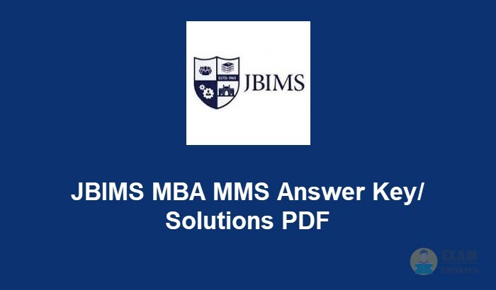 JBIMS MBA MMS Answer Key 2020 - Download JBIMS Entrance Exam Solutions in PDF