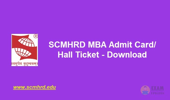 SCMHRD MBA Admit Card 2020 - Download & Print Hall Ticket PDF