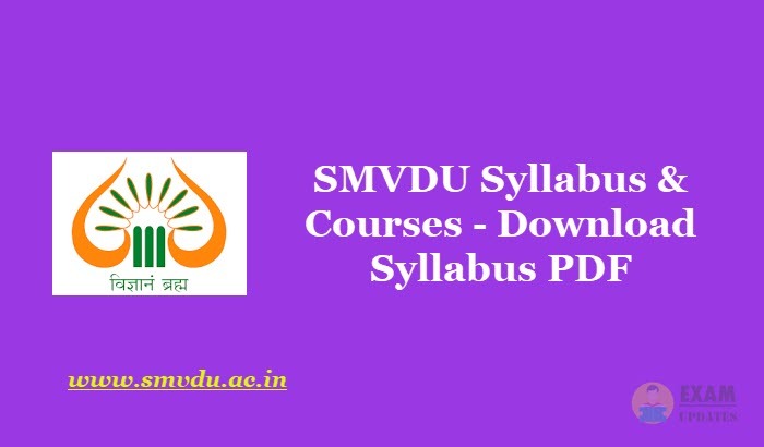 SMVDU Syllabus & Courses 2024 - Download SMVDU MBA Syllabus PDF@smvdu.ac.in