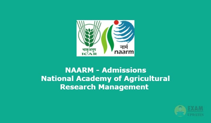 NAARM Admissions - National Academy of Agricultural Research Management