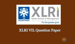 XLRI VIL Question Paper