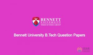 Bennett University B.Tech Question Papers