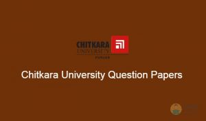 Chitkara University Question Paper