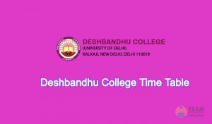 Deshbandhu College Time Table