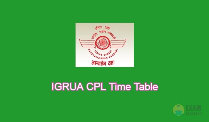 IGRUA CPL Time Table