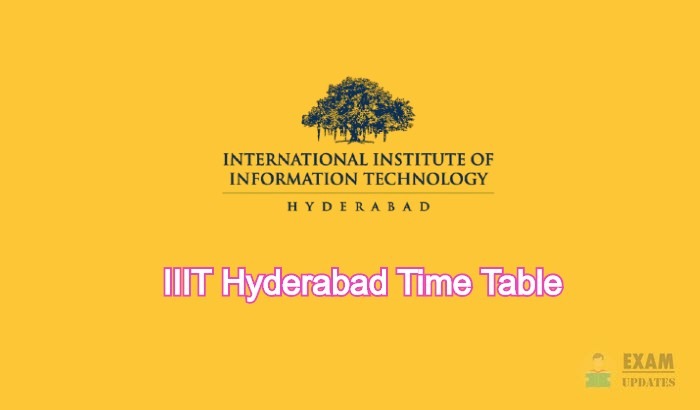 IIIT Hyderabad Time Table