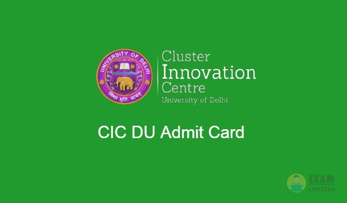CIC DU Admit Card