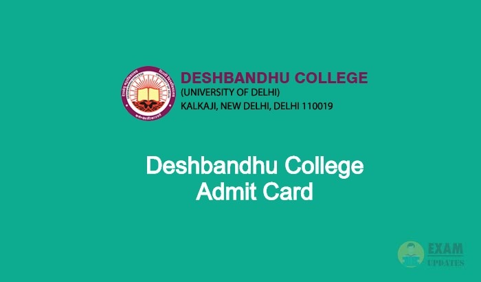 Deshbandhu College Admit Card