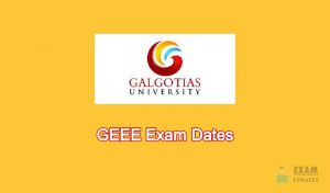 GEEE Exam Dates
