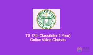 TS 12th Class Online Video Classes