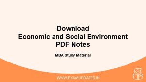 Economics and Social Environment Notes
