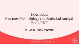 Download Research Methodology and Statistical Analysis Book