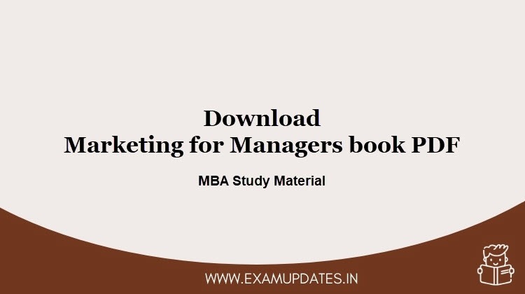 Marketing for Managers Book 