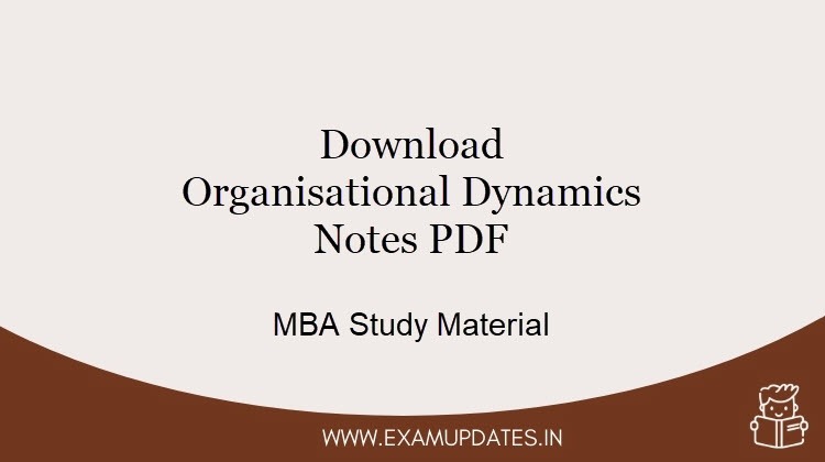 Organisational Dynamics Notes