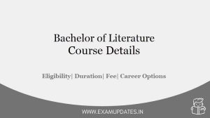 B.Lit Course Details - Bachelor of Literature Duration, Fee, Eligibility, Career Options