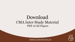 CMA Inter Study Material 2021 - Download PDF - All Papers