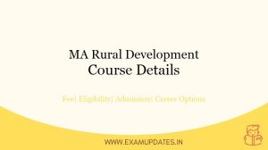 MA Rural Development Course Details